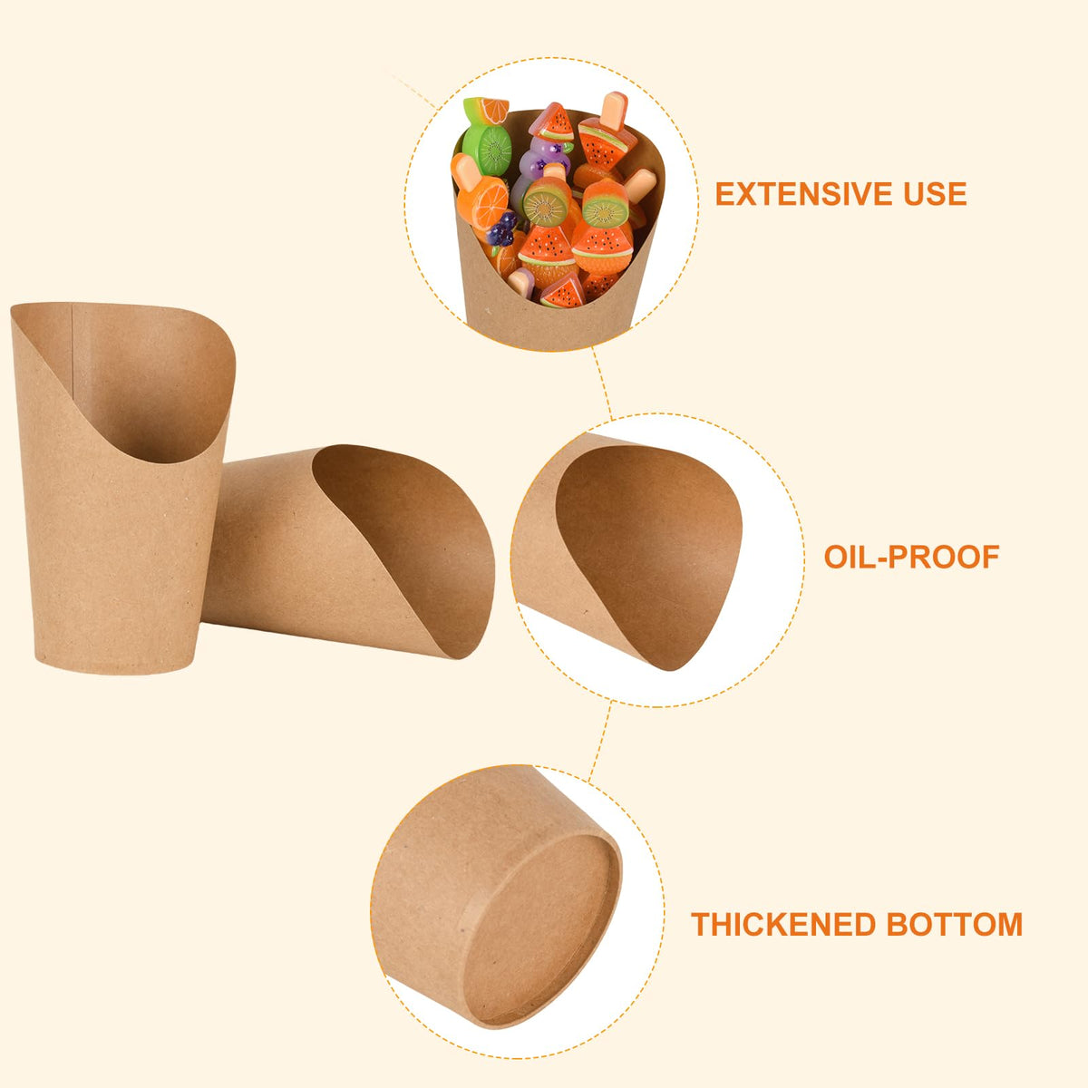 Baoxialikemao bamboo skewers for sturdy, burr-free snack picks.