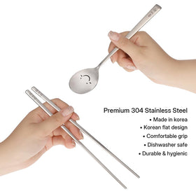 BAPMOO ergonomic flat-chopsticks design for easy grip.