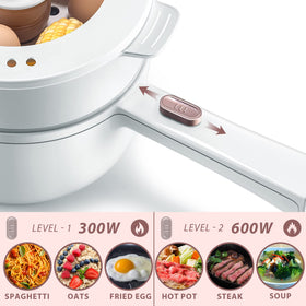 Bar Bear hot pot electric with steamer—perfect for fast noodles and savory stews.