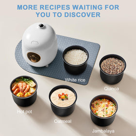 Bar Bear mini rice cooker lid detached shows simple, clean design.