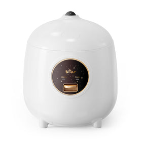 Bar Bear mini rice cooker outer white shell, compact for small kitchens.