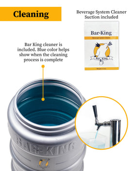 Bar-King ball lock compatibility covers home brew kegs for versatile use.