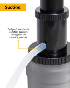 Bar-King bottom-up cleaning flow reduces air gaps for thorough line hygiene.