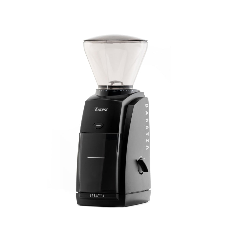 Baratza Encore front view shows compact grinder for home brewing