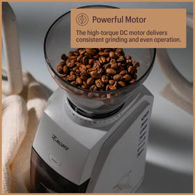 Baratza Encore quick-start setup image suggests easy home coffee ritual