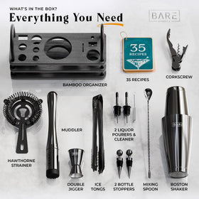 Bare Barrel 35 cocktail recipe cards to spark mixology ideas.