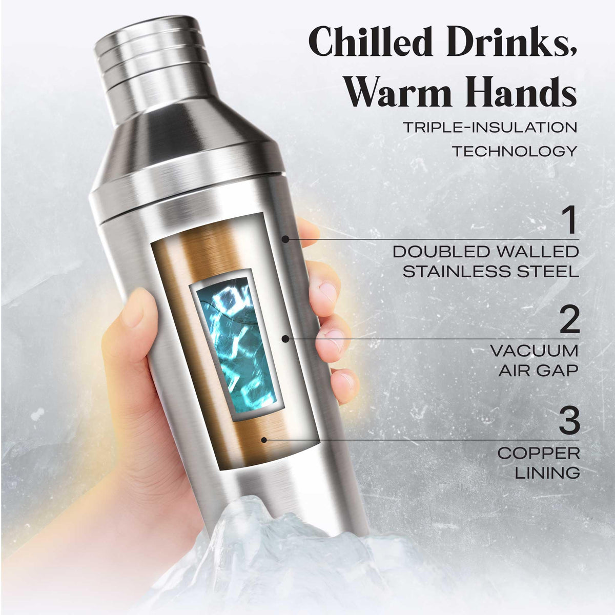 Bare Barrel integrated measuring system on cap for precise pours.