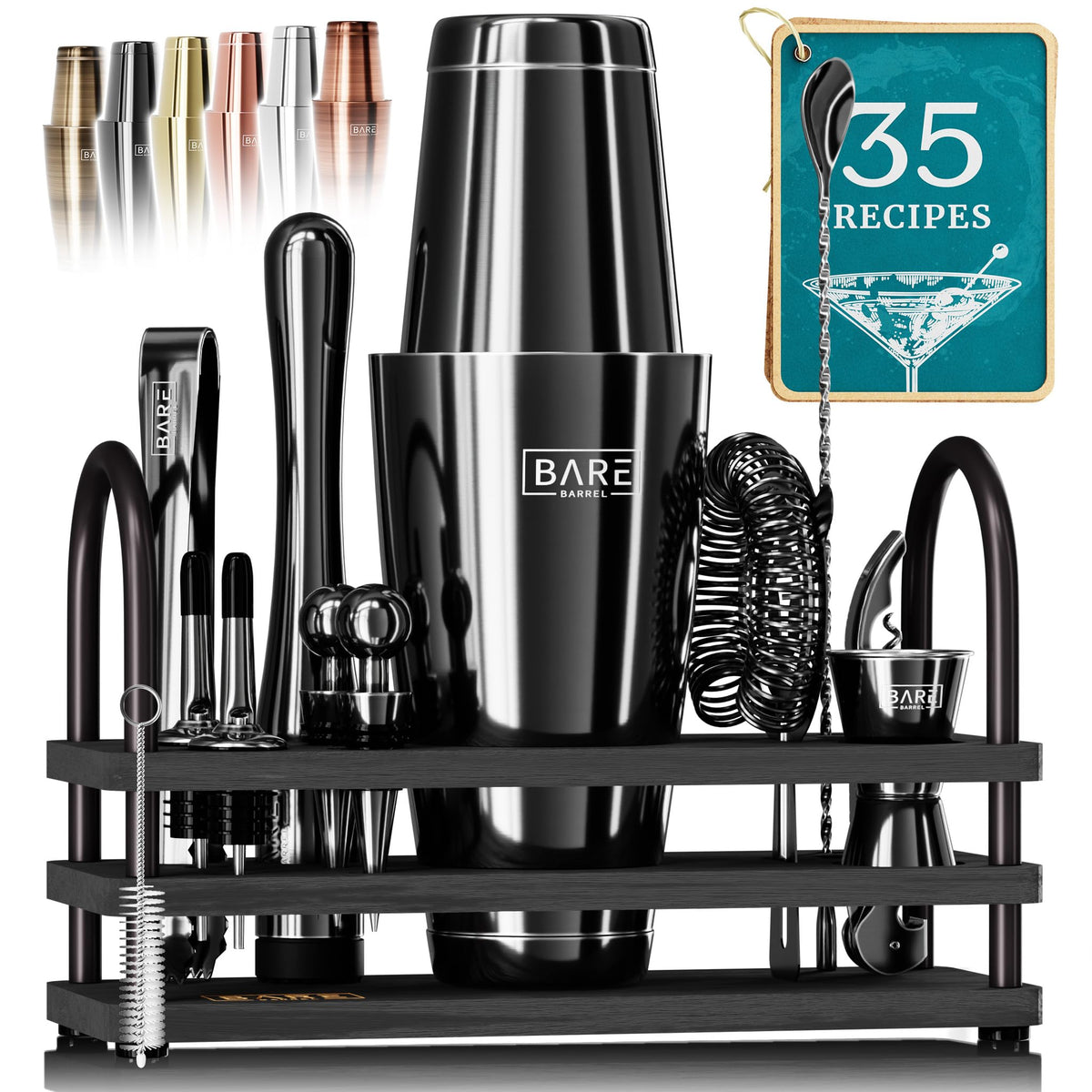 Bare Barrel 28oz Boston shaker for smooth, chilled cocktails at home.