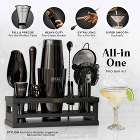 Bare Barrel bamboo organizer keeps tools neatly displayed and easy to grab.