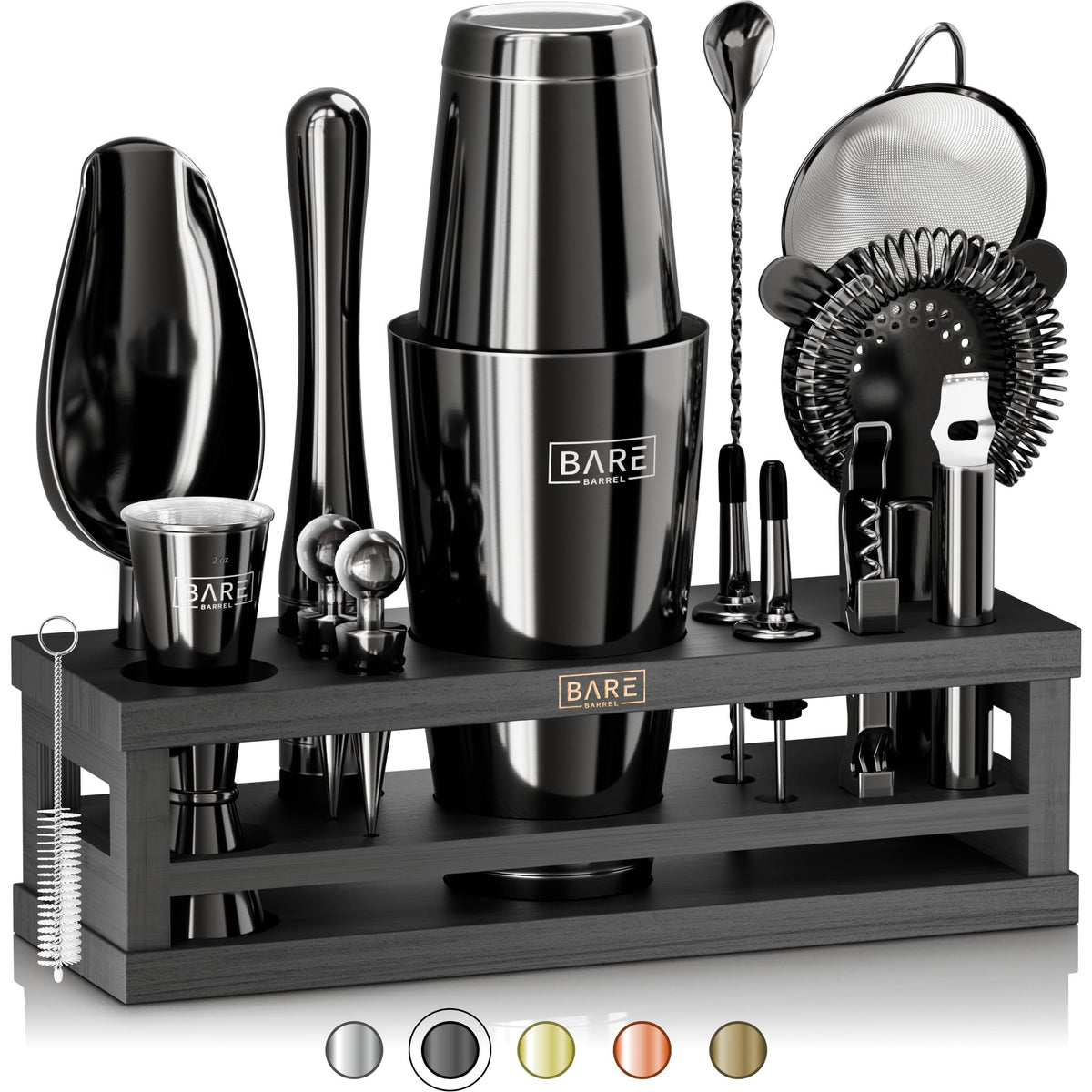 Bare Barrel Mixology Kit with Boston shaker 28oz for smooth, professional-style cocktails at home.