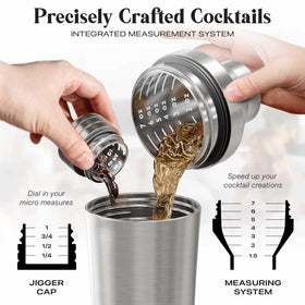 35 recipe cards included to spark at-home bartending ideas.