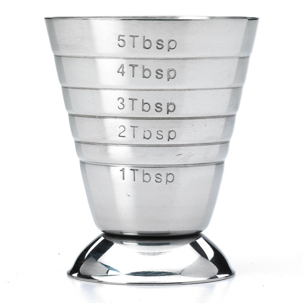 Barfly measuring cup with 5 Tbsp measure for small ingredient precision.