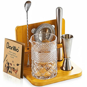 Barillio 24oz crystal mixing glass with weighted base for stable stirring and precise pours