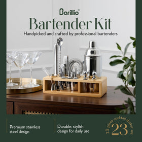 Barillio Bamboo Stand holds tools neatly for a stylish home bar
