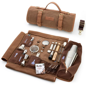 Barillio bartender kit bag shown for portable cocktails on the go.