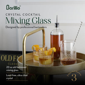 Barillio diamond-etched pattern adds grip and elegance for comfortable handling.