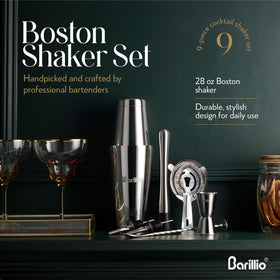 Barillio liquor pourer and muddler kit enhances pour control and muddling.