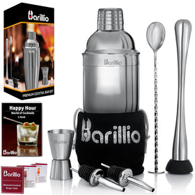 Barillio Mixology Bartender Kit 8pc shaker for portable entertaining at home or on the go.