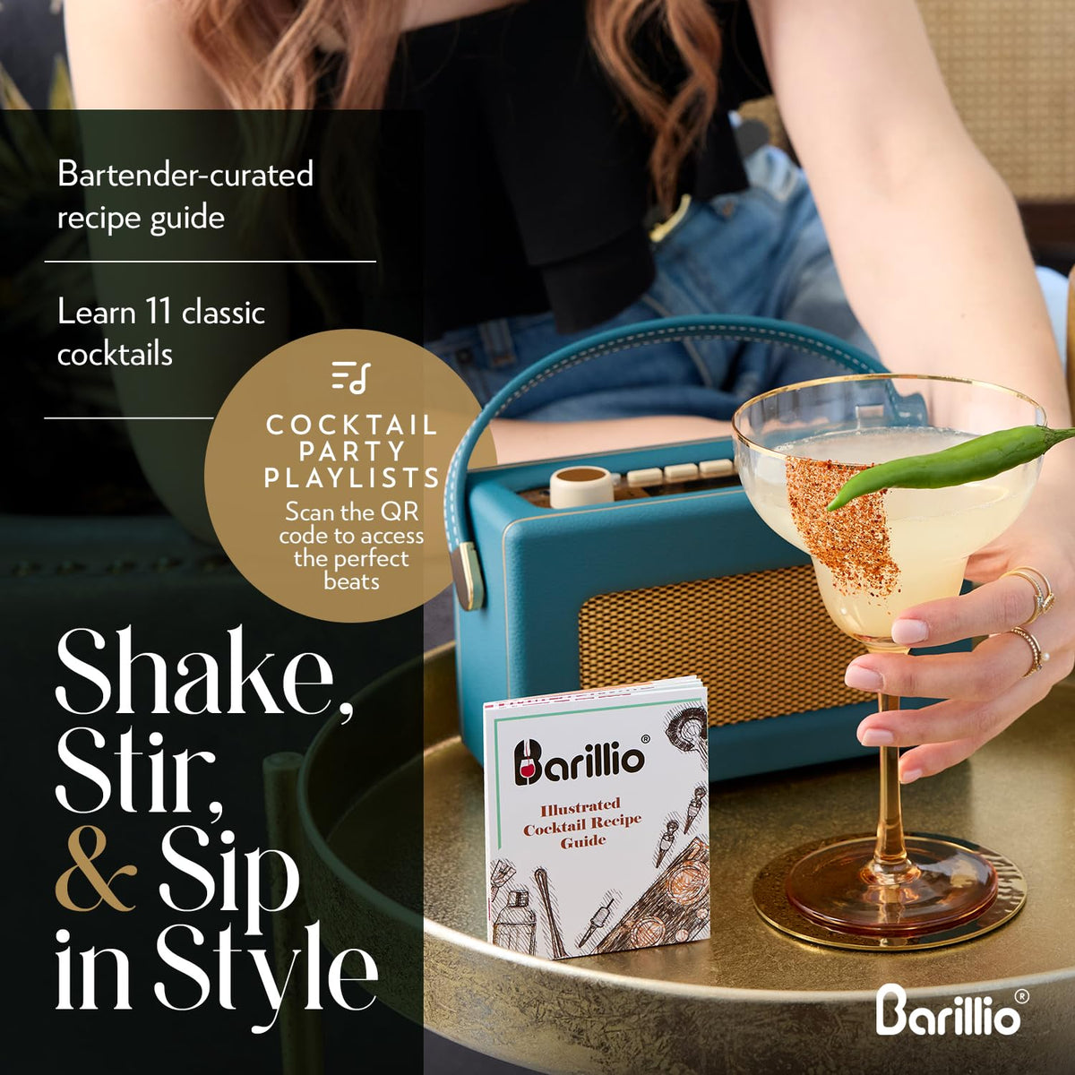 Barillio Pro Edition bar spoons: durable tools for stirring and layering flavors.