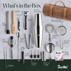 Barillio travel bar bag with strap ensures easy transport.