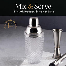 Barillio travel-ready slim glass shaker ideal for picnics and small spaces.