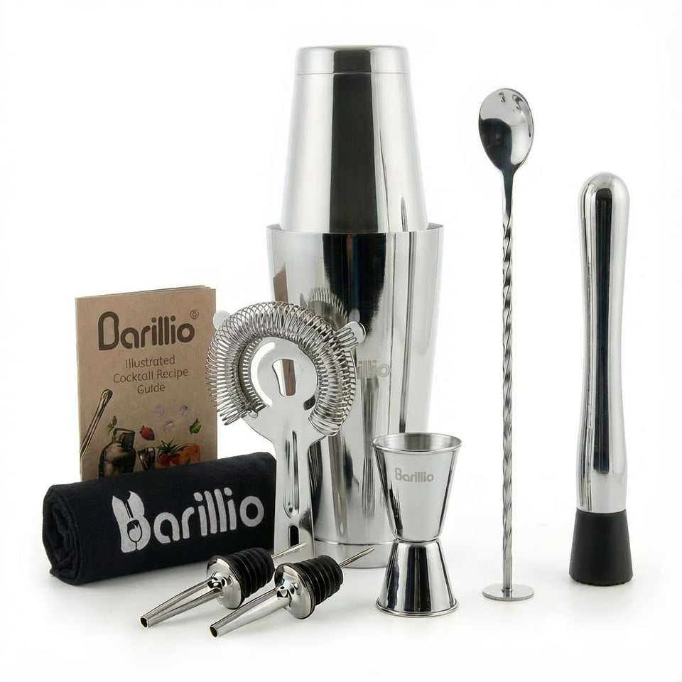 Barillio weighted Boston shaker set for smoother, more controlled shakes.