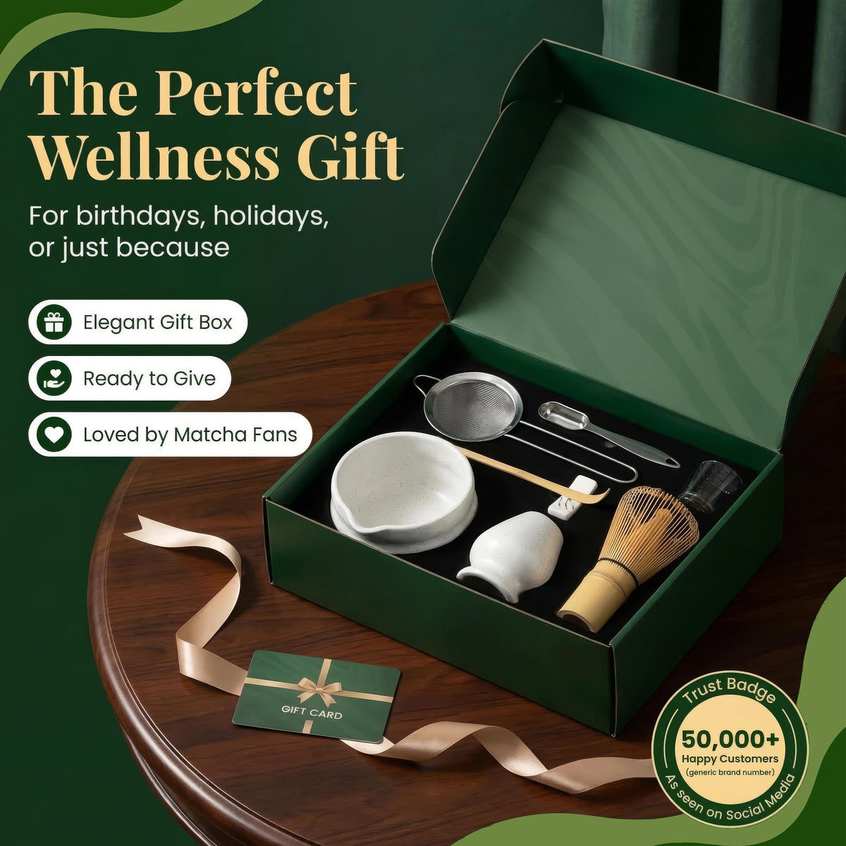 Barista Emperor Matcha Whisk Set tea mat to protect surfaces.
