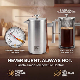 Barista Warrior 34-ounce capacity serves family and guests
