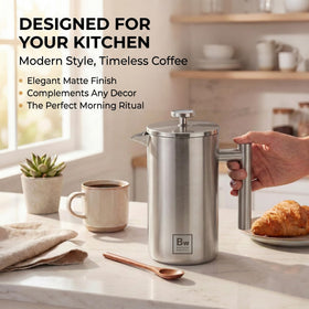 Barista Warrior double-wall insulation keeps coffee hot longer