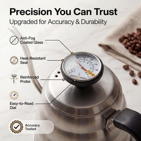 Barista Warrior 1.2L kettle supports brewing multiple cups without refills.