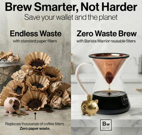 Barista Warrior pour-over setup compatible with Chemex for versatile brewing