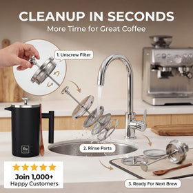 Barista Warrior rust-proof stainless steel construction for durable performance