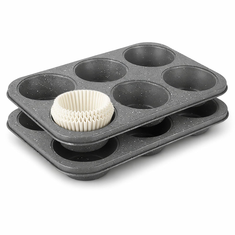 Barlket 2-pack jumbo muffin pan with 12 cups for bakery-style muffins at home