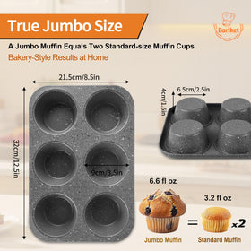 Barlket granite coating muffin pan offers easy release and durability