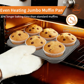 Barlket oven-safe 450°F muffin pan supports savory bites and frittatas