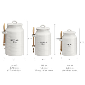 Barnyard Designs ceramic canister lids with a snug fit for secure storage.