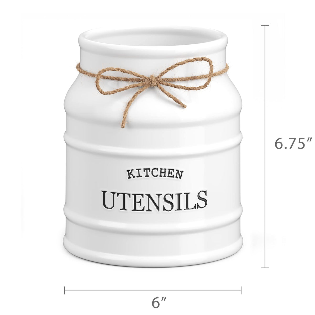 Barnyard Designs countertop ceramic holder on a clean, stable surface