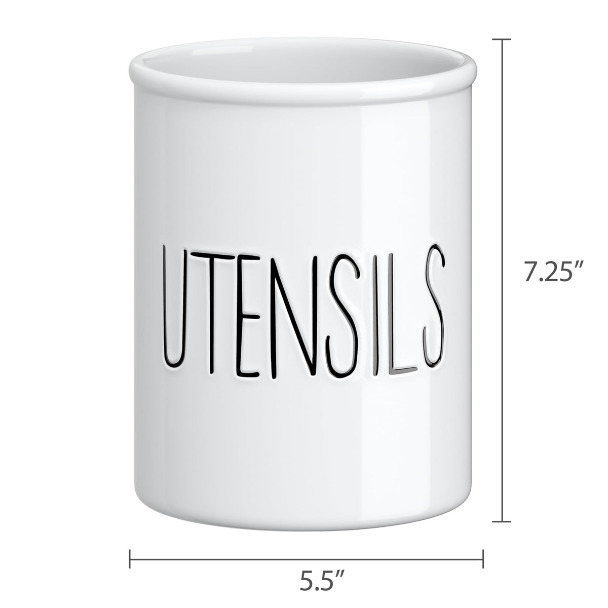 Barnyard Designs food-safe ceramic utensil holder for kitchen use