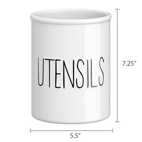 Barnyard Designs food-safe ceramic utensil holder for kitchen use