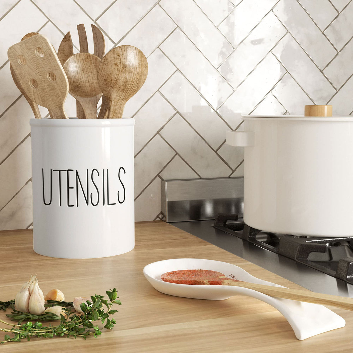 Barnyard Designs French country decor accent for the kitchen counter