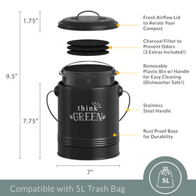 Barnyard Designs fresh-airflow lid promotes aeration and reduces smells.