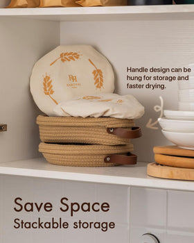 Baroyal Banneton Cover maintains moisture balance during fridge proofing