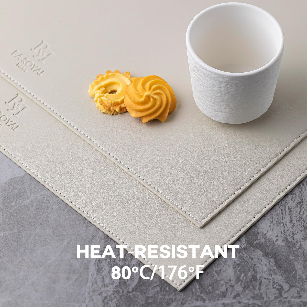 BARoyal placemats heat-resistant 80°C protect your table during hot dishes.