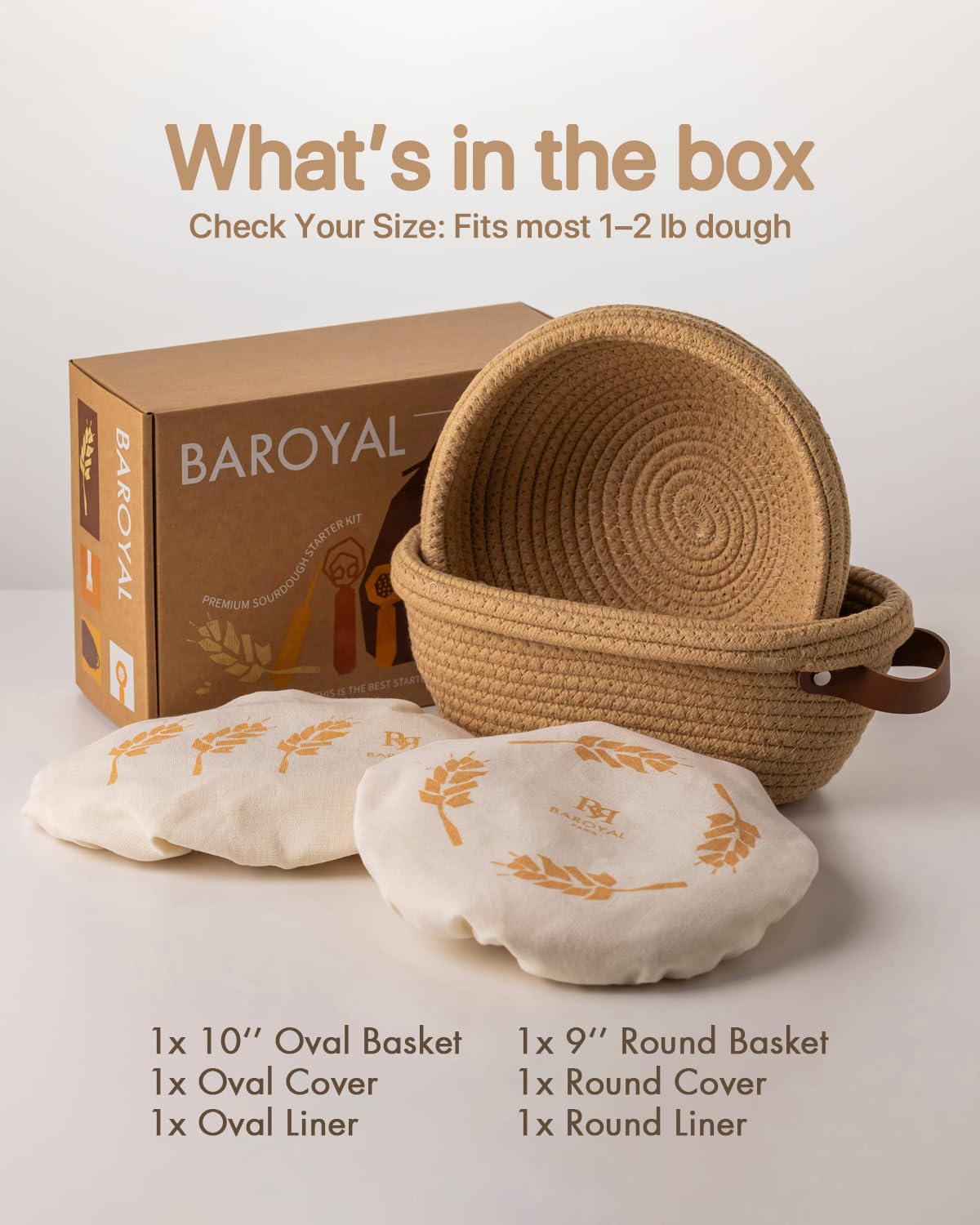 Baroyal Proofing Basket for Fridge enables overnight dough preparation