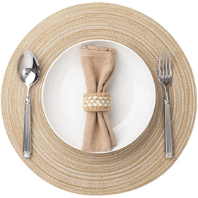 BARoyal round placemats braided design enhances table aesthetics and protects surfaces.