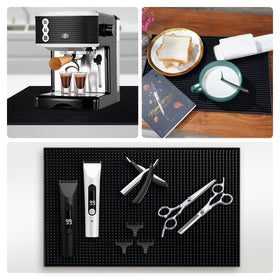 BARsics PVC Bar Service Mat adds a clean, professional look to home bars.