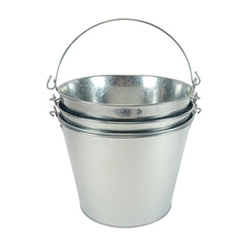BARsics galvanized beer bucket 9x9 inches keeps drinks chilled for party self-service.