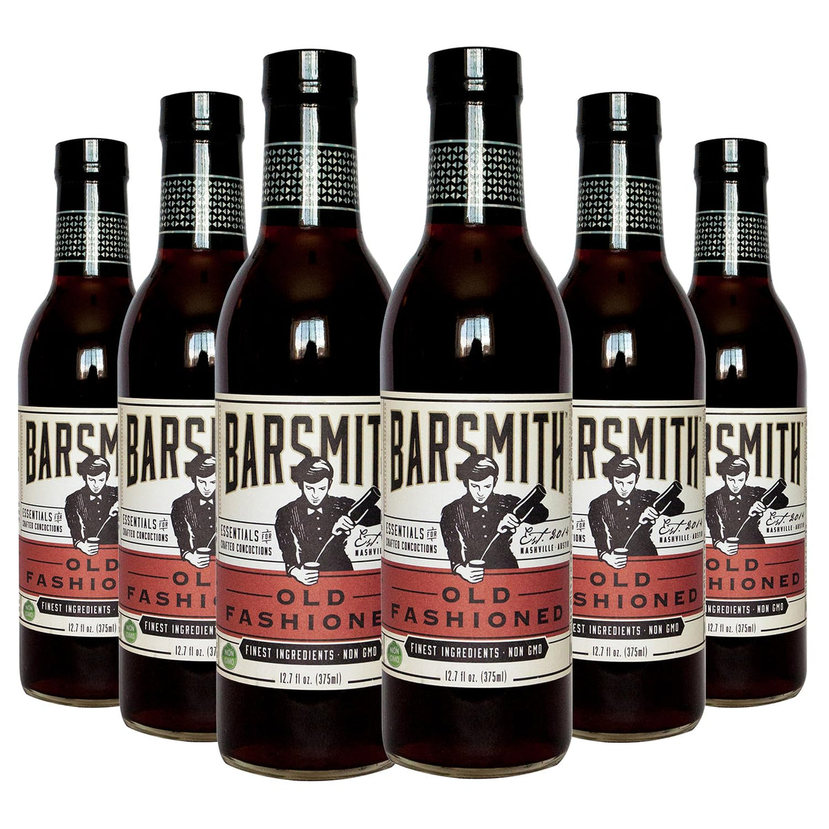 Barsmith Old Fashioned Mix bottle with cherry and citrus for home bourbon cocktails