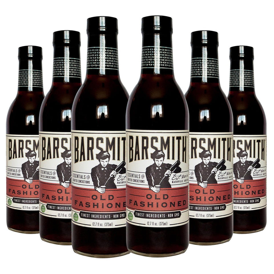 Barsmith Old Fashioned Mix bottle with cherry and citrus for home bourbon cocktails