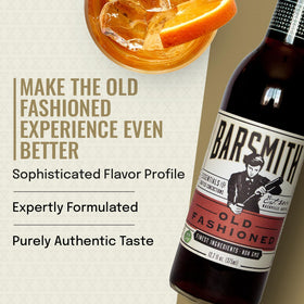 Whiskey glass with Barsmith Old Fashioned Mix for bar-quality presentation